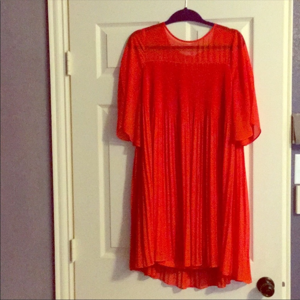 Maeve red swing dress from Anthropologie